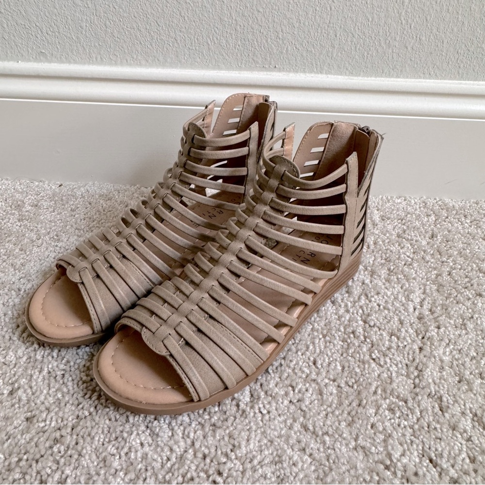 Tan Journee Collection Gladiator Sandals